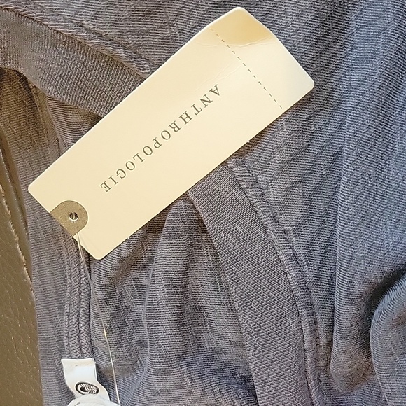 Sundry for Anthropologie slubbed knit puff sleeves mini dress with ruchi… - Picture 10 of 14